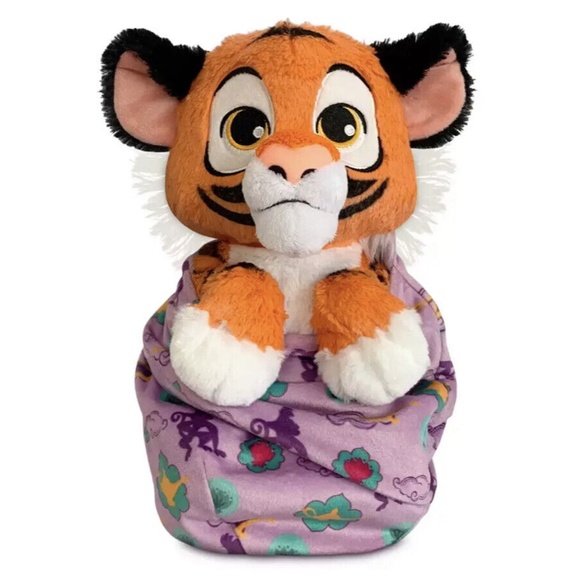 Disney Other - Disney Parks Aladdin's Disney Babies RAJAH Plush Doll With Blanket Pouch - NEW